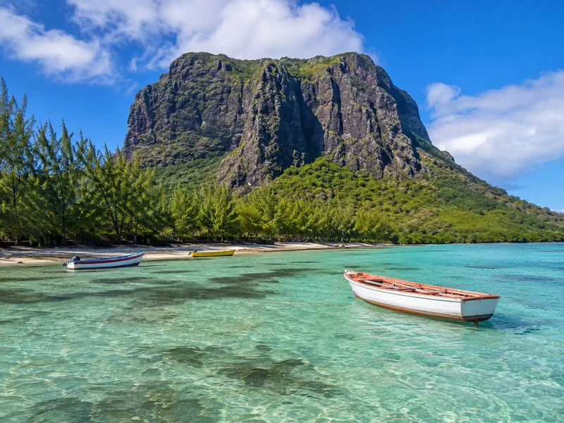 Le Morne Brabant, 556 m, sopra la laguna sulla punta sud-ovest di Mauritius